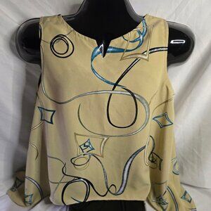 Women's Unbranded Tan Sleeveless Blouse (L)